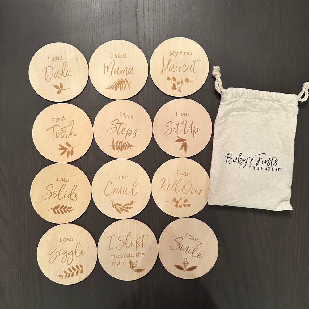 Baby's First Milestone Wooden Discs